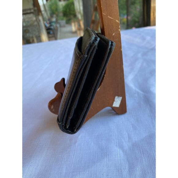 Safe Keeper Folding Wallet RFID Block black leather snap multi pocket slots EUC - Picture 9 of 9